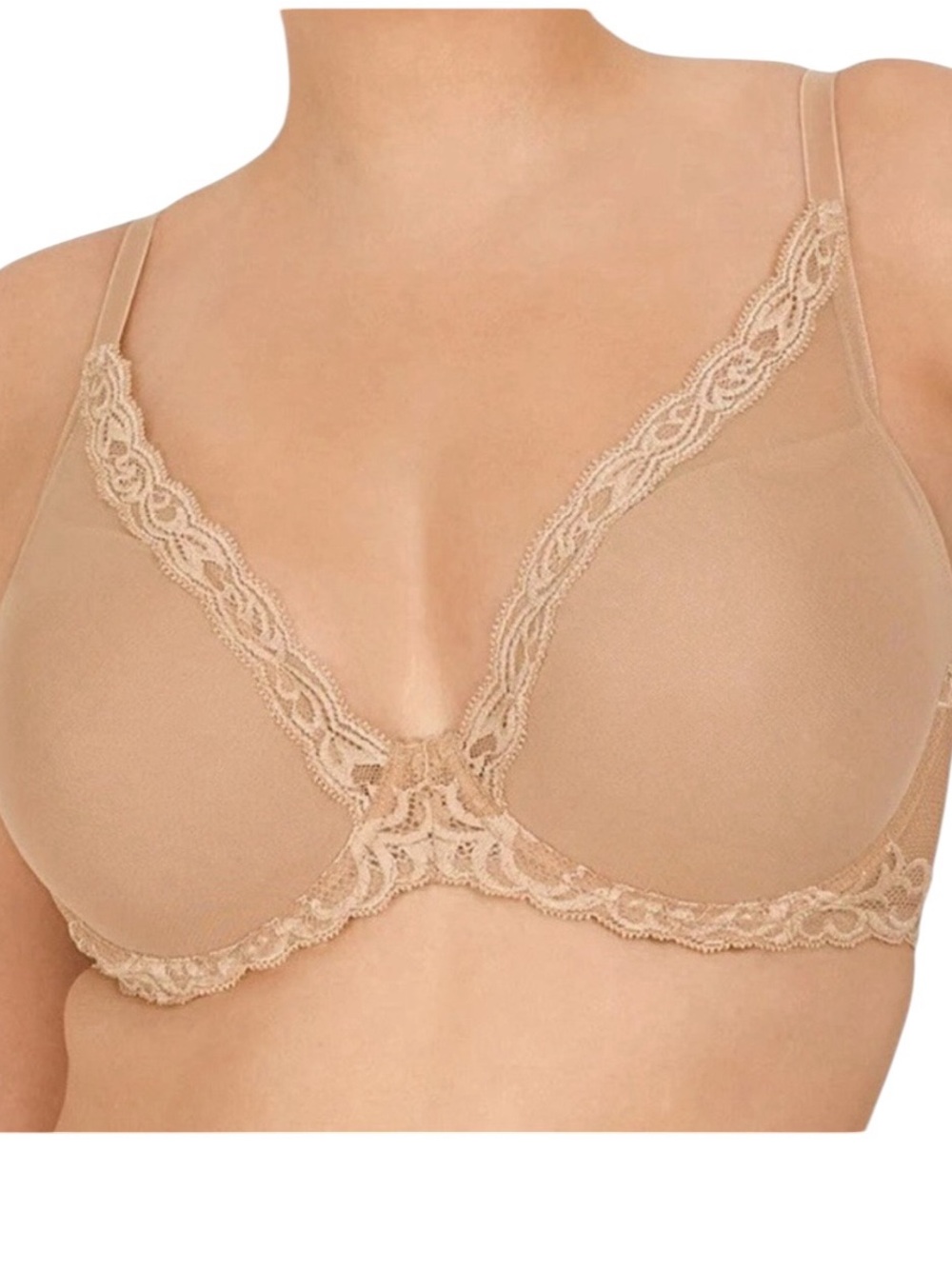 NATORI Feathers Plunge T-Shirt Bra! Retail $68